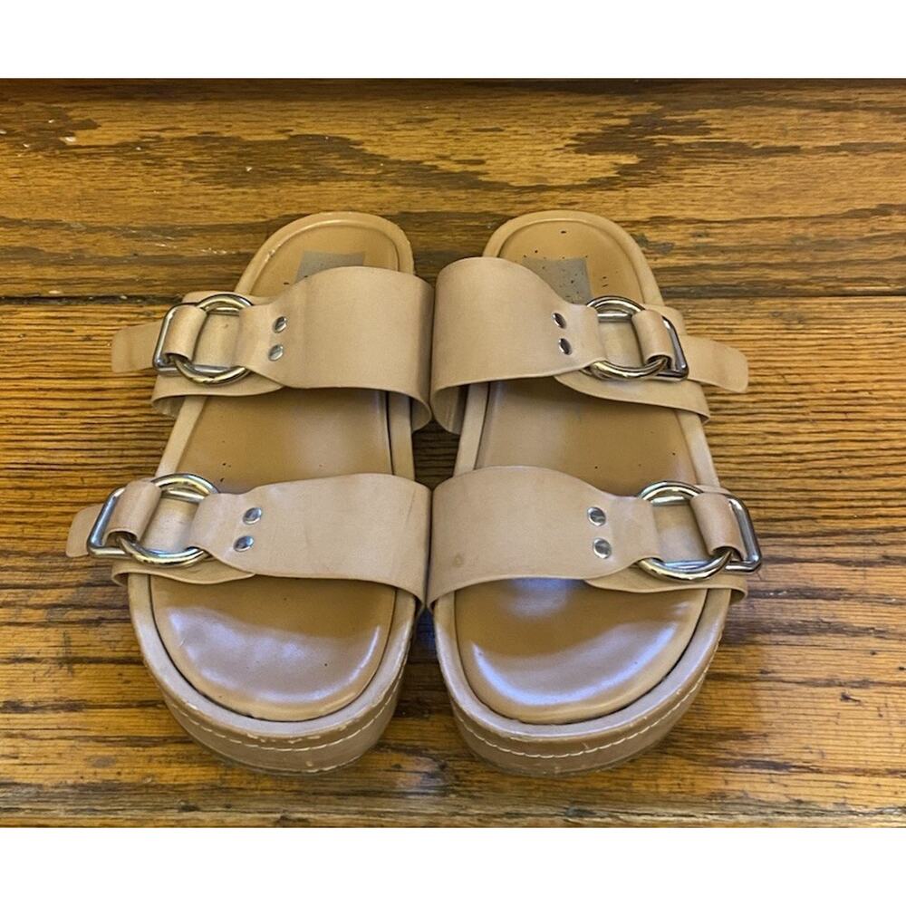 Dolce Vita Blush Slip On Sandals Women’s 9.5 Platform Shoes Adjustable Buckle - Picture 3 of 10